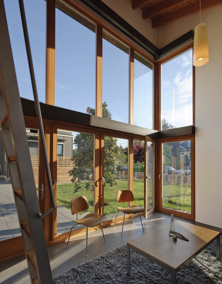 This copper, glass and cedar "garden pavilion" serves as music studio, guest house and home office. The 350 sq ft structure includes a full bathroom and kitchenette. | www.facebook.com/SmallHouseBliss