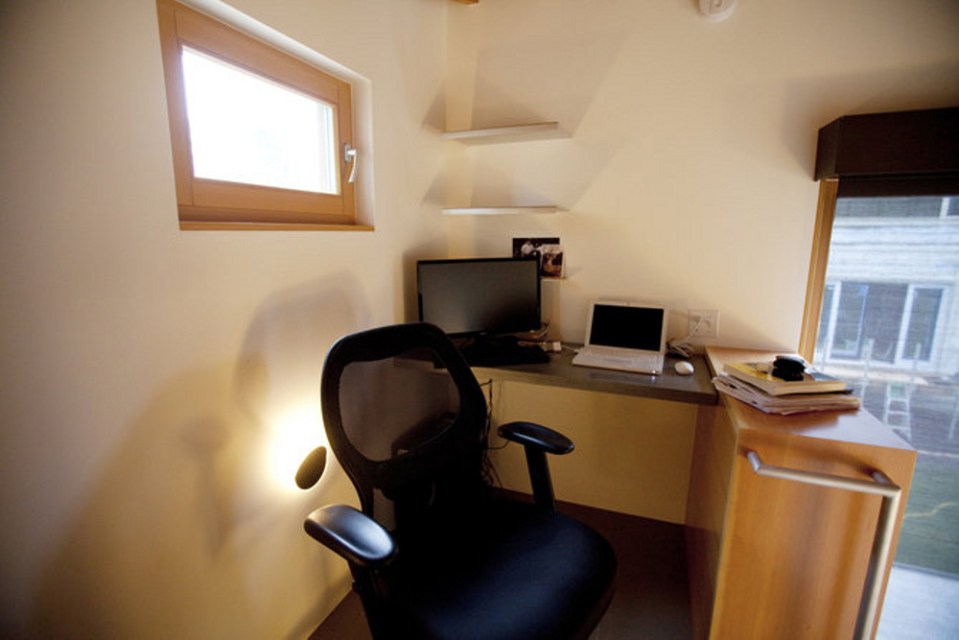 This copper, glass and cedar "garden pavilion" serves as music studio, guest house and home office. The 350 sq ft structure includes a full bathroom and kitchenette. | www.facebook.com/SmallHouseBliss