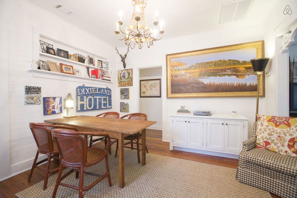 This modest two-bedroom bungalow outside Savannah, Georgia features a spacious wraparound porch. | www.facebook.com/SmallHouseBliss