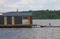 DublDom Houseboat, a modular floating cabin with a 280 sq ft studio floor plan. | www.facebook.com/SmallHouseBliss