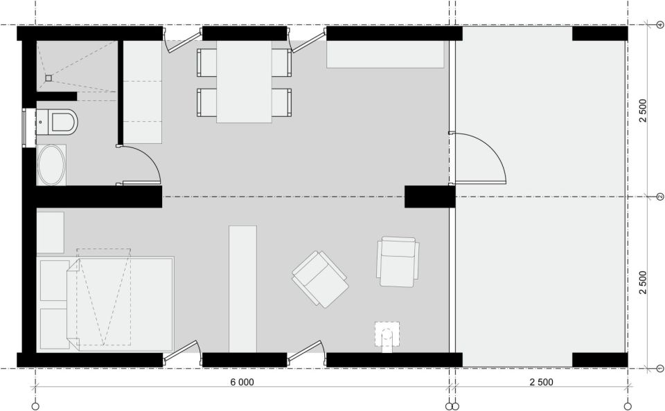 DublDom Houseboat, a modular floating cabin with a 280 sq ft studio floor plan. | www.facebook.com/SmallHouseBliss