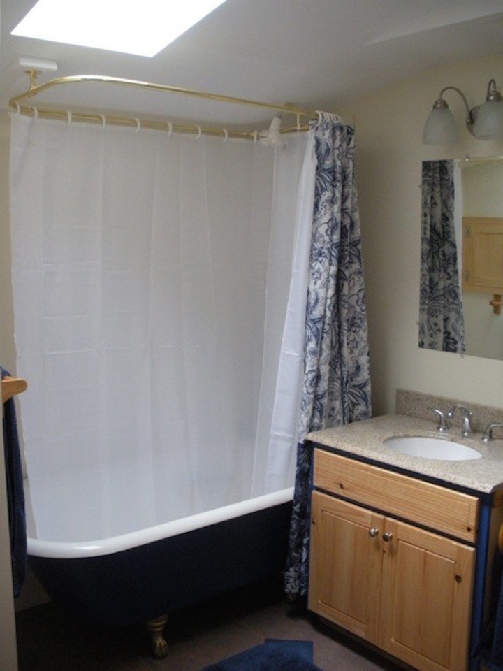 This older cottage in the woods near Asheville, NC, was renovated by the owners to create a cozy 600 sq ft home with one bedroom. | www.facebook.com/SmallHouseBliss