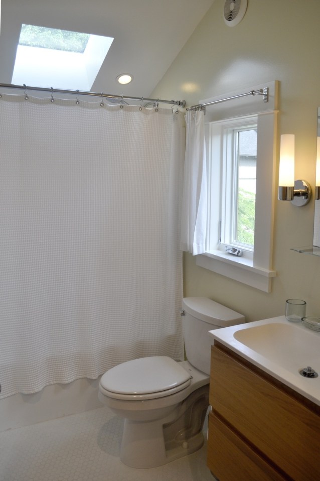 This tiny 2-storey guest cottage has one bedroom in 342 sq ft. | www.facebook.com/SmallHouseBliss