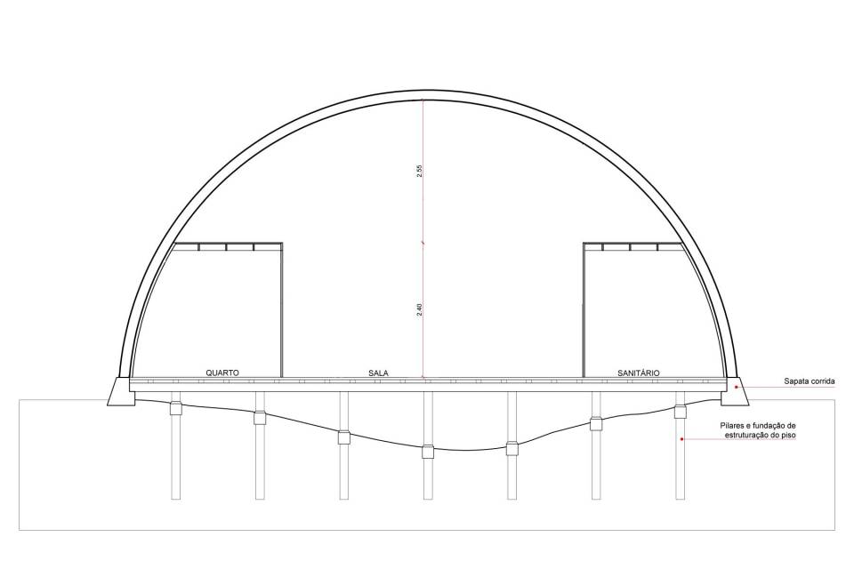 "Arca", an arched retreat in the Brazilian rainforest created from a prefab metal building. It has two bedrooms in 781 sq ft. | www.facebook.com/SmallHouseBliss