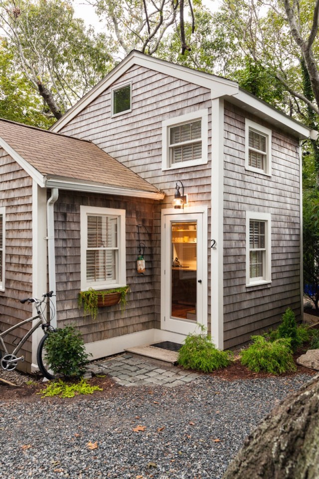 This tiny 1940s summer cottage on Cape Cod was renovated into a year-round retreat with one bedroom in 350 sq ft. | www.facebook.com/SmallHouseBliss