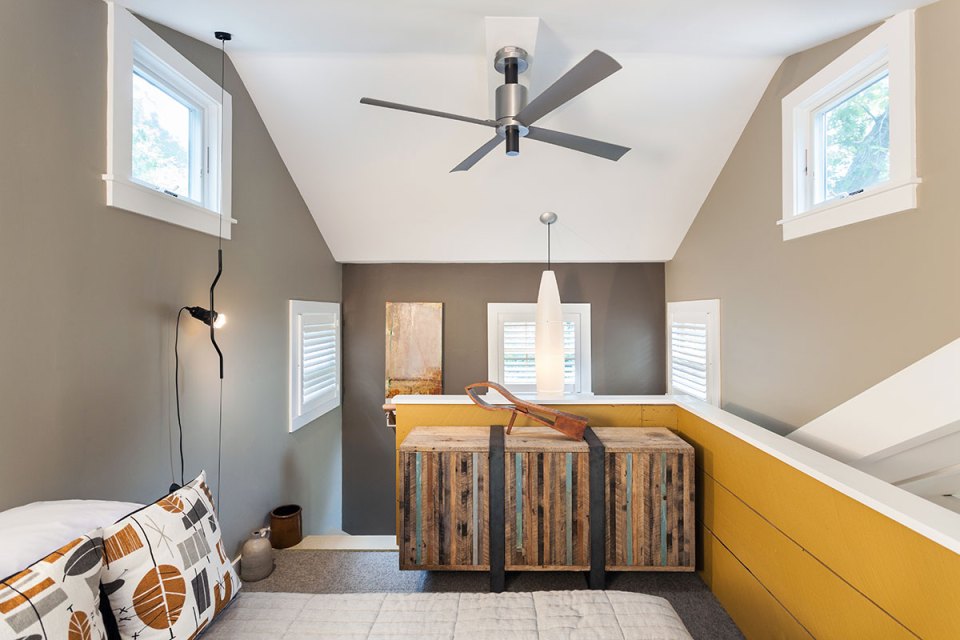 This tiny 1940s summer cottage on Cape Cod was renovated into a year-round retreat with one bedroom in 350 sq ft. | www.facebook.com/SmallHouseBliss