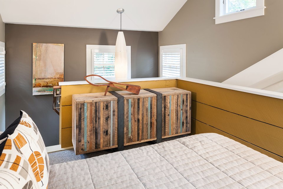 This tiny 1940s summer cottage on Cape Cod was renovated into a year-round retreat with one bedroom in 350 sq ft. | www.facebook.com/SmallHouseBliss