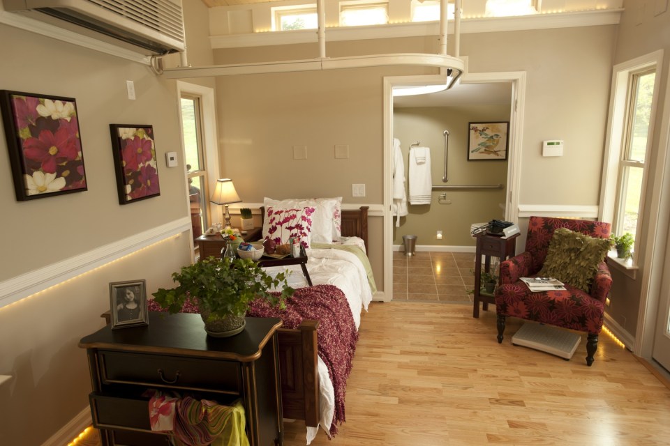 MEDCottage, a tiny house designed for the elderly. The 288 sq ft structure is intended to be placed in a caregiver's backyard. | www.facebook.com/SmallHouseBliss