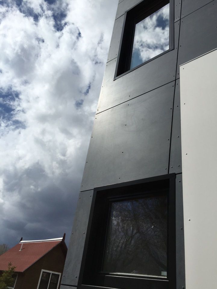 The Butcherknife Residence, an artist's modern energy-efficient home with 2 bedrooms + art studio in 1200 sqft. | www.facebook.com/SmallHouseBliss