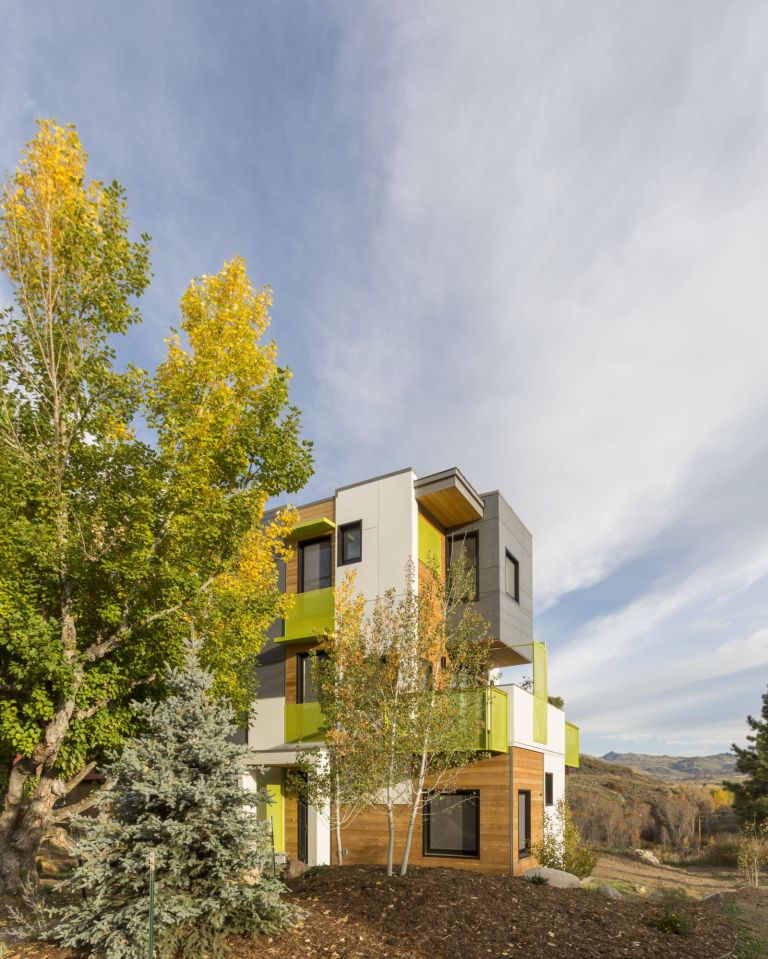 The Butcherknife Residence, an artist's modern energy-efficient home with 2 bedrooms + art studio in 1200 sqft. | www.facebook.com/SmallHouseBliss