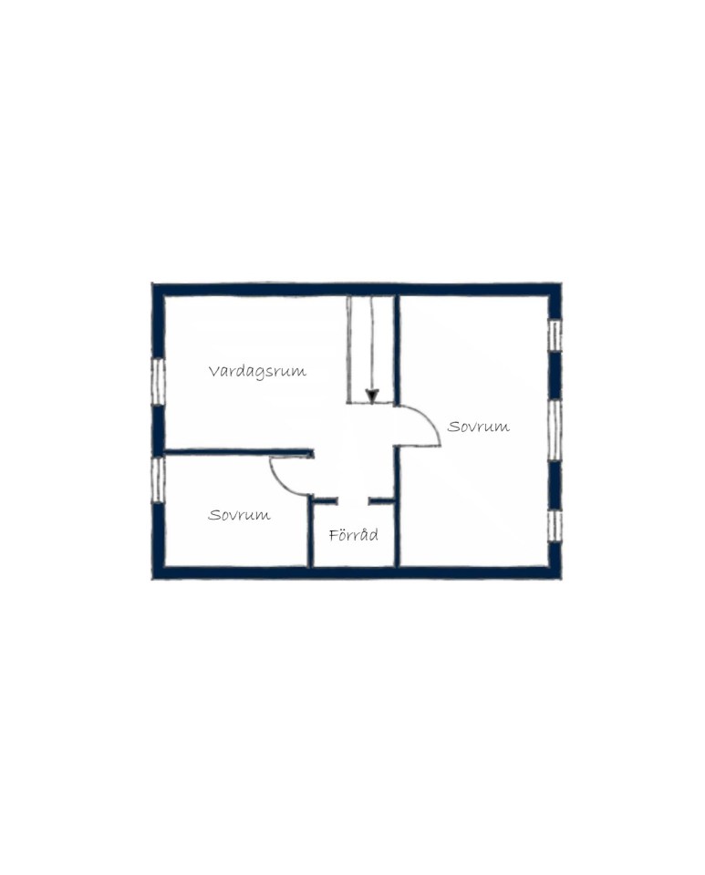 This traditional style family vacation cottage sits on a rugged island on Sweden's west coast. It has three bedrooms in 1,087 sq ft. | www.facebook.com/SmallHouseBliss