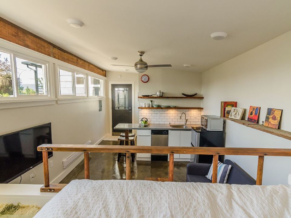 Tiny studio dwelling with approximately 250 sq ft of living space. | www.facebook.com/SmallHouseBliss