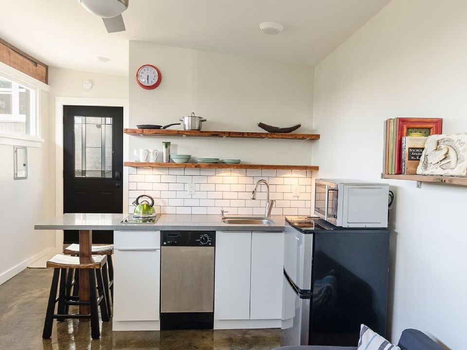 Tiny studio dwelling with approximately 250 sq ft of living space. | www.facebook.com/SmallHouseBliss