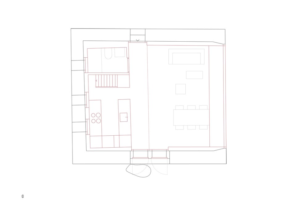 This old stone barn, built back in 1878, was restored and converted into a contemporary ski cabin. | www.facebook.com/SmallHouseBliss