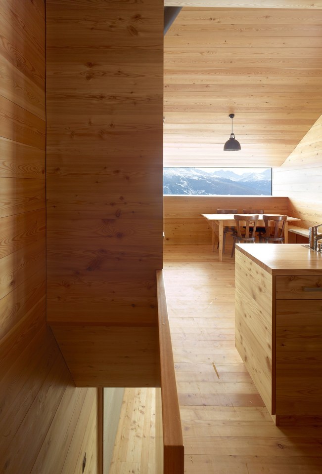 This old stone barn, built back in 1878, was restored and converted into a contemporary ski cabin. | www.facebook.com/SmallHouseBliss