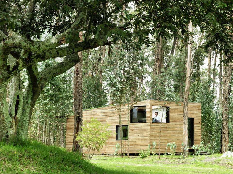 A small house in Ecuador built with sustainable materials and a green roof. It has one bedroom in 524 sq ft. | www.facebook.com/SmallHouseBliss