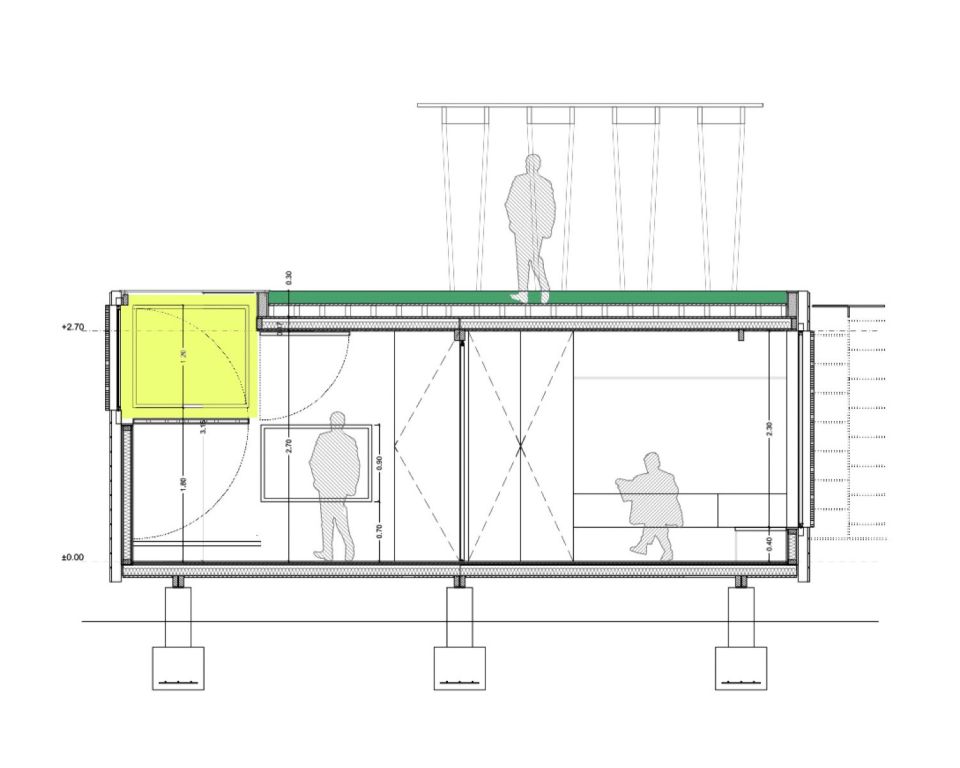 A small house in Ecuador built with sustainable materials and a green roof. It has one bedroom in 524 sq ft. | www.facebook.com/SmallHouseBliss