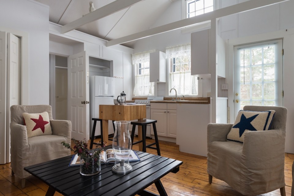 This tiny cottage on Cape Cod was once used as a children's playhouse before being converted into a studio dwelling with 348 sq ft. | www.facebook.com/SmallHouseBliss