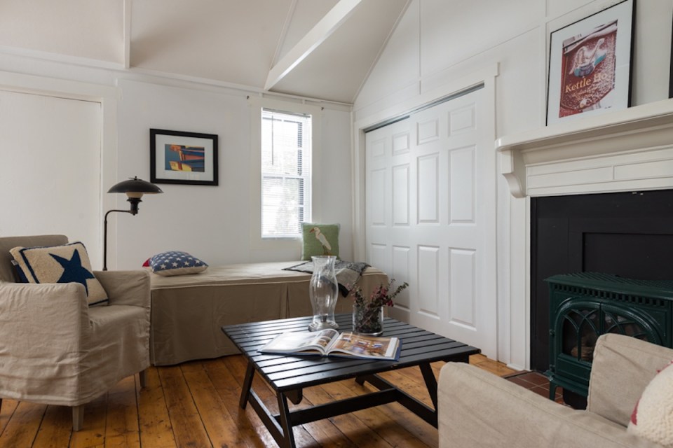 This tiny cottage on Cape Cod was once used as a children's playhouse before being converted into a studio dwelling with 348 sq ft. | www.facebook.com/SmallHouseBliss