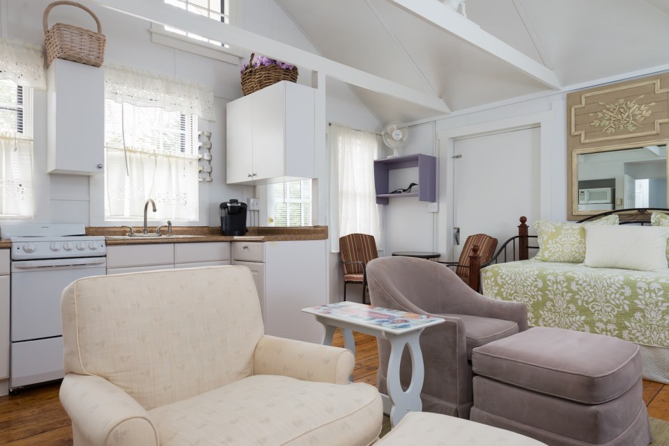 This tiny cottage on Cape Cod was once used as a children's playhouse before being converted into a studio dwelling with 348 sq ft. | www.facebook.com/SmallHouseBliss