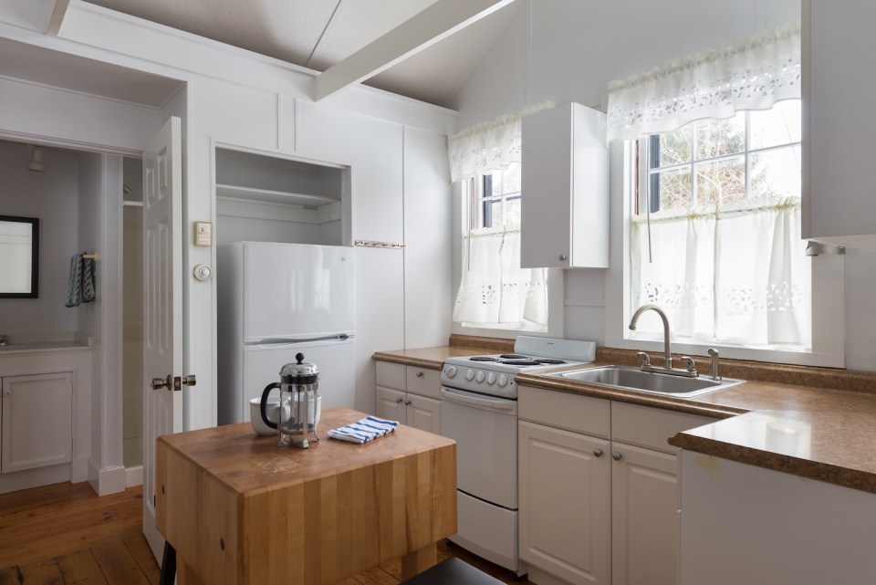 This tiny cottage on Cape Cod was once used as a children's playhouse before being converted into a studio dwelling with 348 sq ft. | www.facebook.com/SmallHouseBliss