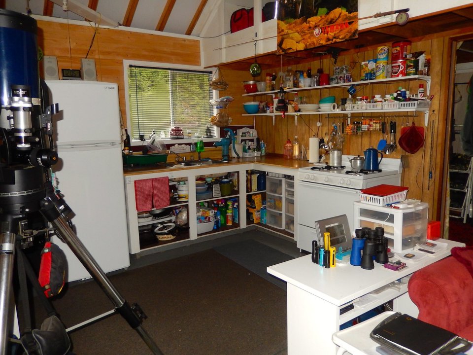 An off-grid floating cabin on Powell Lake, British Columbia. Built on a raft of cedar logs, the 675 sq ft cabin has 2 small bedrooms and a loft. | www.facebook.com/SmallHouseBliss