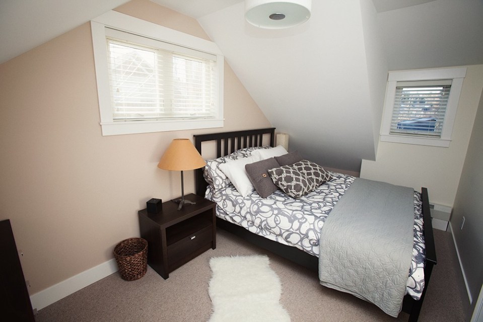 Traditional in style, this new laneway house fits in with its neighbors. It has 2 bedrooms in 670 sq ft. | www.facebook.com/SmallHouseBliss