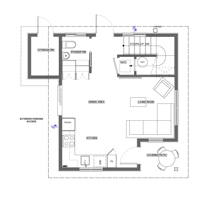 Traditional in style, this new laneway house fits in with its neighbors. It has 2 bedrooms in 670 sq ft. | www.facebook.com/SmallHouseBliss