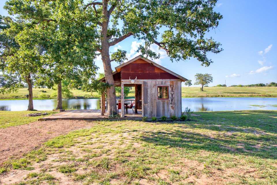 The rustic Cowboy Cabin was built from salvaged materials. The 12'x28' cabin has 2 sleeping lofts. | www.facebook.com/SmallHouseBliss
