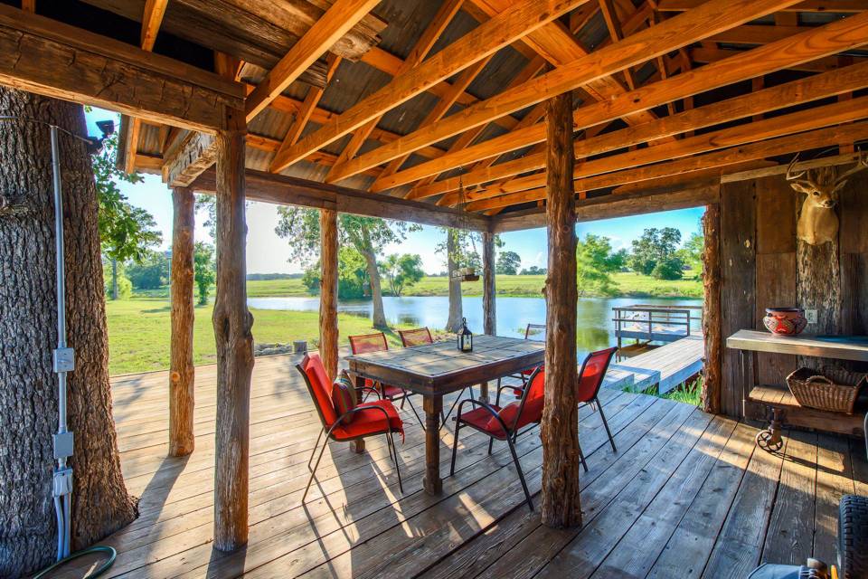 The rustic Cowboy Cabin was built from salvaged materials. The 12'x28' cabin has 2 sleeping lofts. | www.facebook.com/SmallHouseBliss
