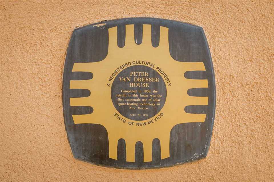 A 1930s Pueblo Revival style adobe home retrofitted with a rooftop active solar system. It is 510 sq ft with a loft bedroom. | www.facebook.com/SmallHouseBliss