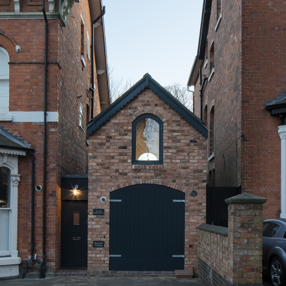 This Victorian-era brick coach house was converted into an inspiring home and studio for a writer. | www.facebook.com/SmallHouseBliss