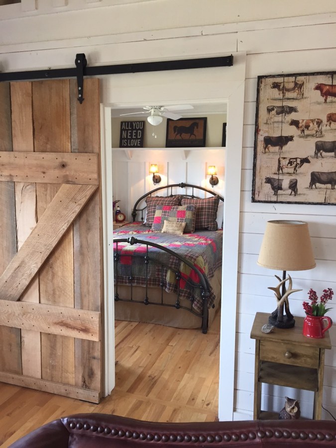 This recently renovated farmhouse in the Great Smoky Mountains has two bedrooms in 1,000 sq ft. | www.facebook.com/SmallHouseBliss