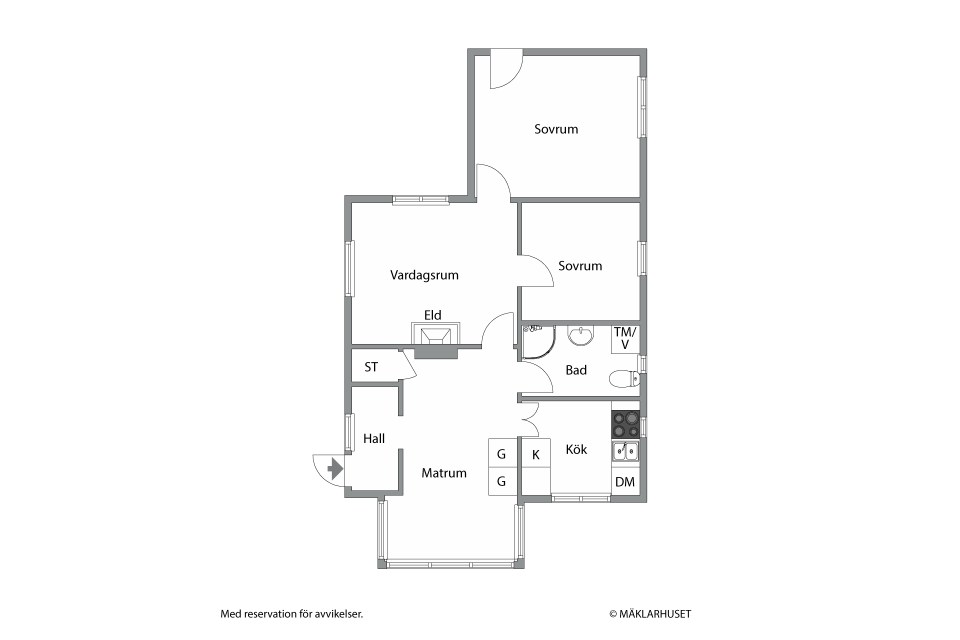 This cozy 1930 cottage is located in a small town on Sweden's coast. It has two bedrooms in 506 sq ft. | www.facebook.com/SmallHouseBliss