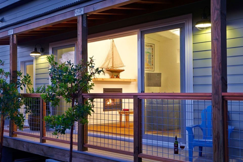 Many cost-saving strategies were used in the design and construction of this small beach cottage in California. | www.facebook.com/SmallHouseBliss