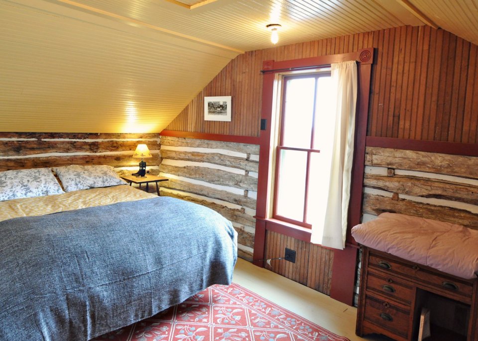 Trout River Log Cabin is over 150 years old. Originally a school, it has twice been disassembled, moved and put back together. | www.facebook.com/SmallHouseBliss