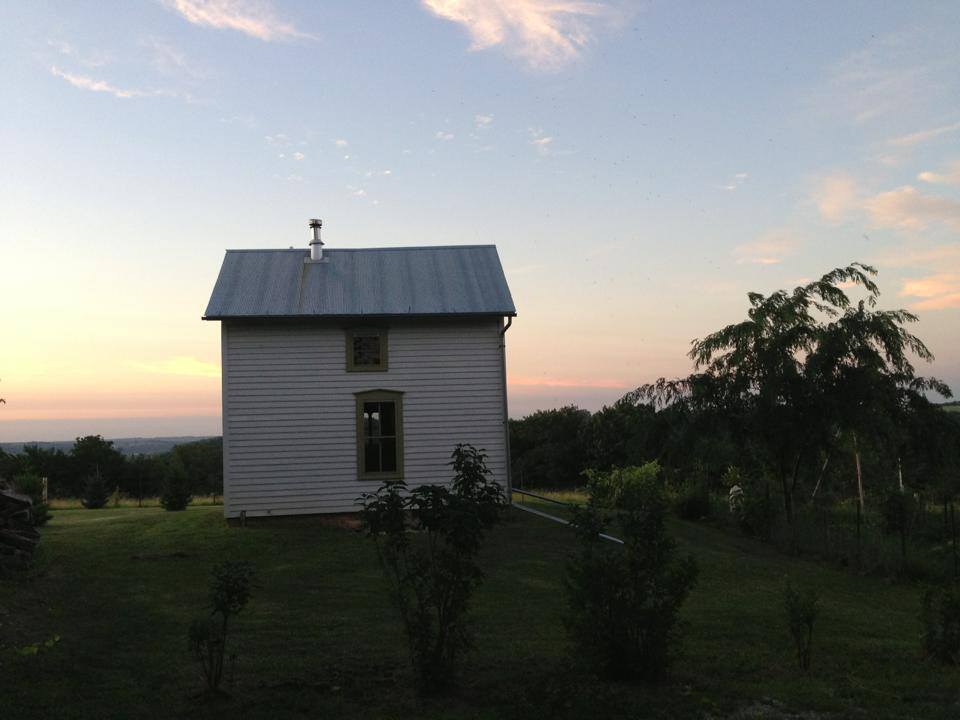 Trout River Log Cabin is over 150 years old. Originally a school, it has twice been disassembled, moved and put back together. | www.facebook.com/SmallHouseBliss