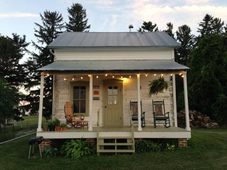 Trout River Log Cabin is over 150 years old. Originally a school, it has twice been disassembled, moved and put back together. | www.facebook.com/SmallHouseBliss