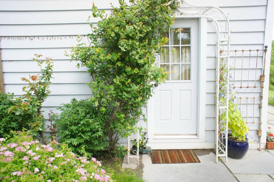 A 100-year-old barn converted into a small house with one bedroom in 650 sq ft. | www.facebook.com/SmallHouseBliss