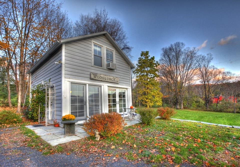 A 100-year-old barn converted into a small house with one bedroom in 650 sq ft. | www.facebook.com/SmallHouseBliss