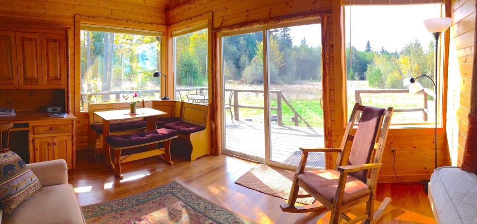 The Pond Cottage, a small cabin tucked into a secluded forest meadow. Inside it has 400 sq ft on the main floor plus a loft bedroom. | www.facebook.com/SmallHouseBliss