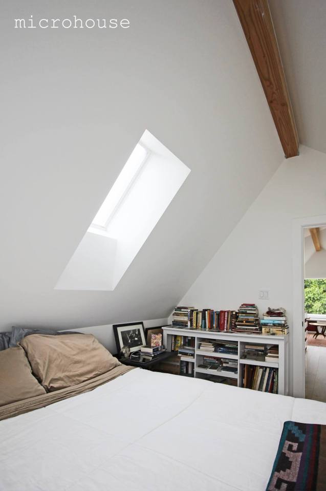 This contemporary backyard cottage in Seattle was designed to take advantage of natural light. It has one bedroom and a study in 800 sq ft. | www.facebook.com/SmallHouseBliss