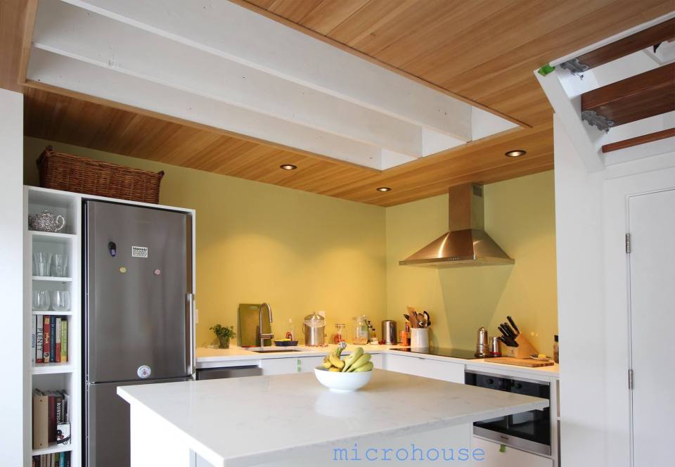 This contemporary backyard cottage in Seattle was designed to take advantage of natural light. It has one bedroom and a study in 800 sq ft. | www.facebook.com/SmallHouseBliss