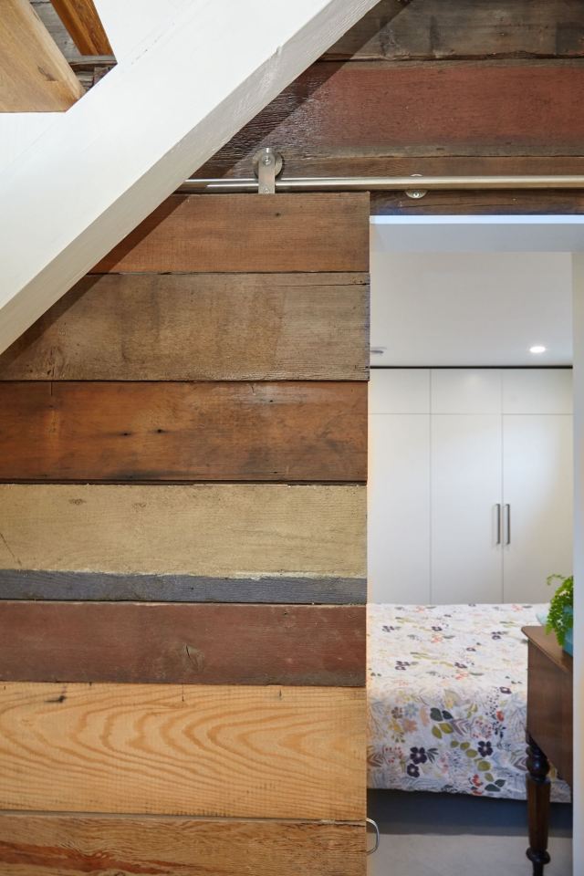 The owner's personality shines through in this Vancouver laneway house. It has one bedroom and an office loft in 760 sq ft. | www.facebook.com/SmallHouseBliss