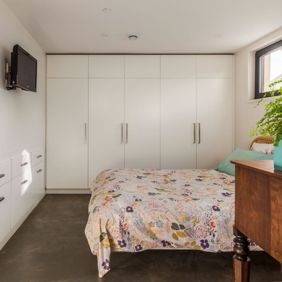 The owner's personality shines through in this Vancouver laneway house. It has one bedroom and an office loft in 760 sq ft. | www.facebook.com/SmallHouseBliss