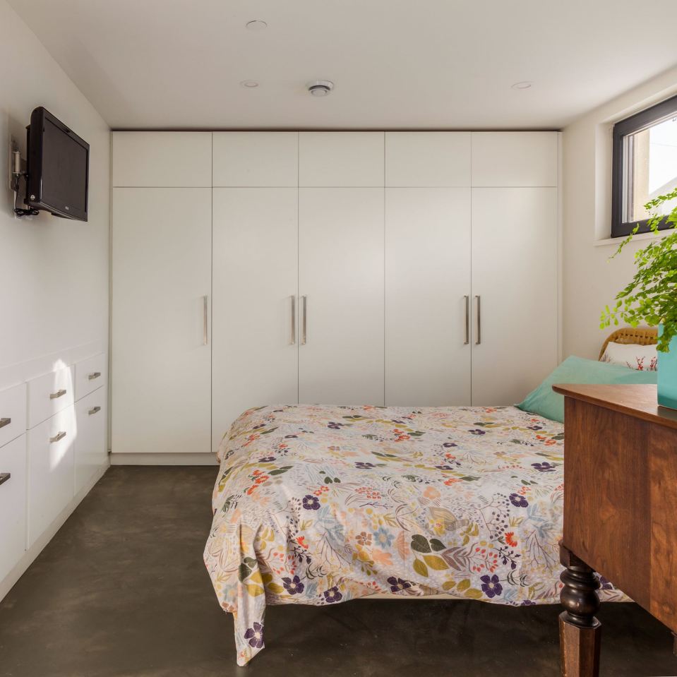 The owner's personality shines through in this Vancouver laneway house. It has one bedroom and an office loft in 760 sq ft. | www.facebook.com/SmallHouseBliss