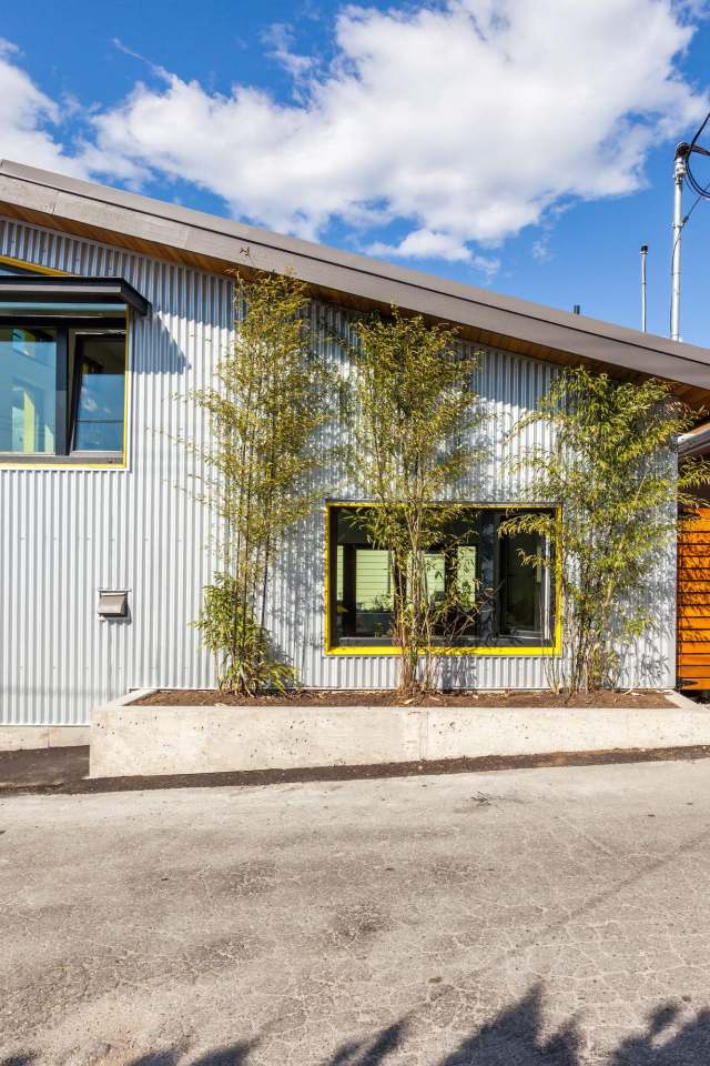 The owner's personality shines through in this Vancouver laneway house. It has one bedroom and an office loft in 760 sq ft. | www.facebook.com/SmallHouseBliss