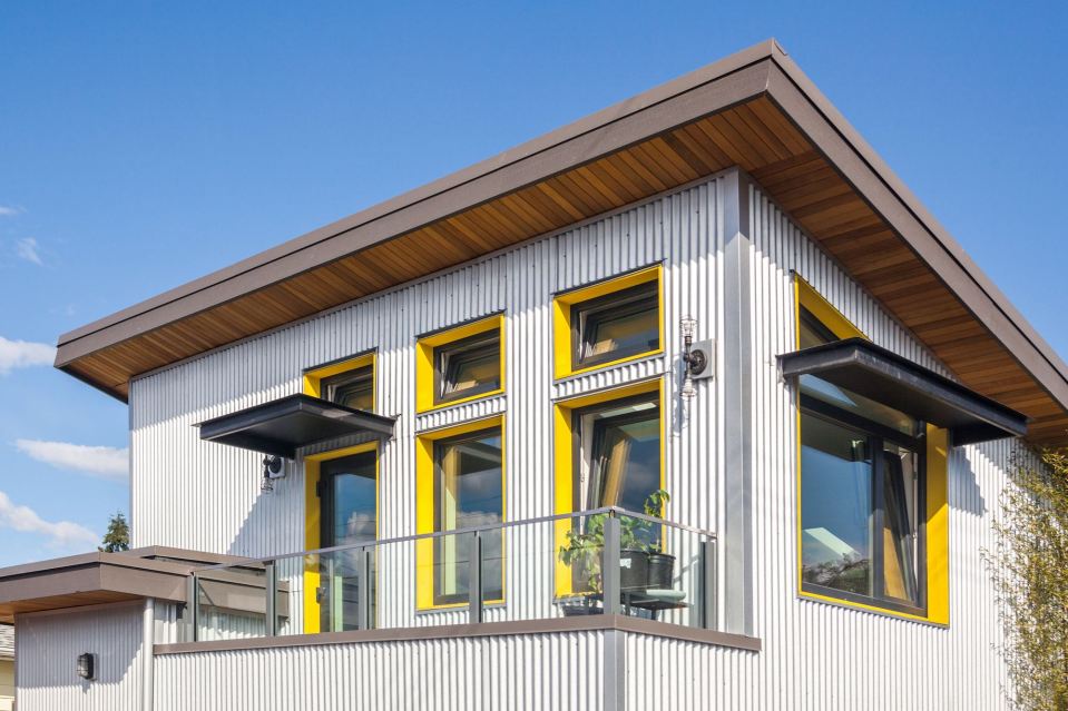 The owner's personality shines through in this Vancouver laneway house. It has one bedroom and an office loft in 760 sq ft. | www.facebook.com/SmallHouseBliss