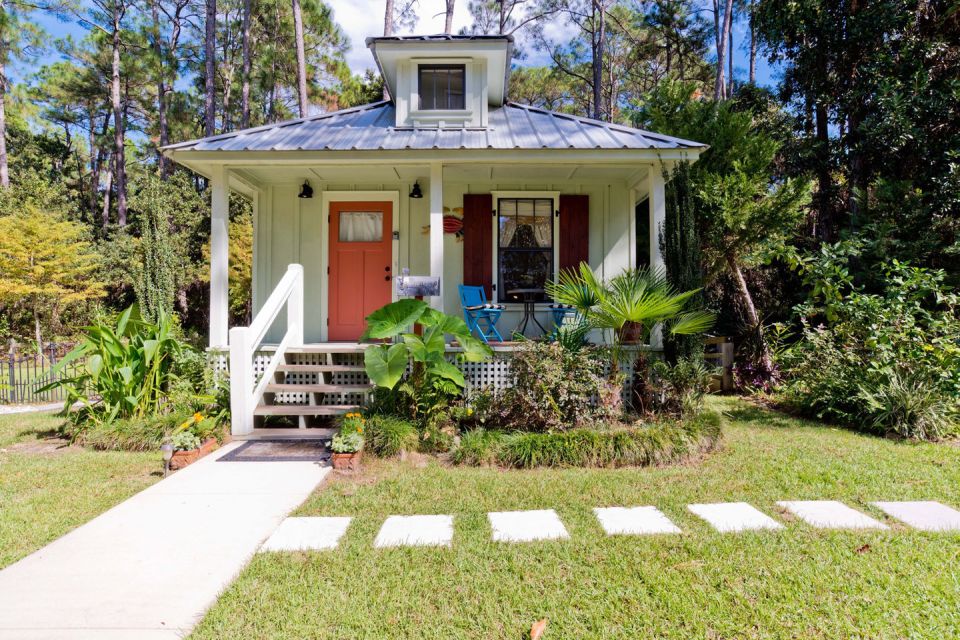 The "Tale Inn", a Southern-style one-bedroom cottage with pleasing proportions, welcoming front porch and authentic architectural details. | www.facebook.com/SmallHouseBliss